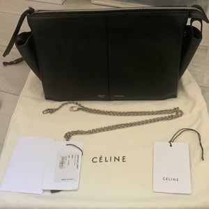 Celine Black Tri-Fold Clutch